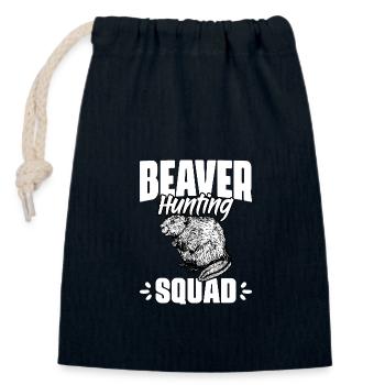 Cool Beaver Hunting Squad For A Beaver Hunter - Closable cotton gift bag (14x20cm) - navy - Front
