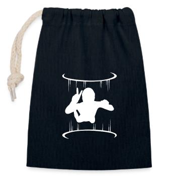 Super parachutisme intérieur pour le passe-temps bodyflying - Sac cadeau en coton avec cordon (14 x 20 cm) - bleu marine - Devant