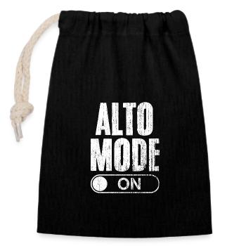 Mode Alto Sur Drôle Directeur Musical Chanteur De Chorale - Sac cadeau en coton avec cordon (14 x 20 cm) - noir - Devant