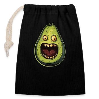 Avocado Health - Closable cotton gift bag (14x20cm) - black - Front