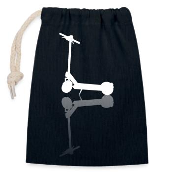 E Scooter Scooter Électrique - Sac cadeau en coton avec cordon (14 x 20 cm) - bleu marine - Devant