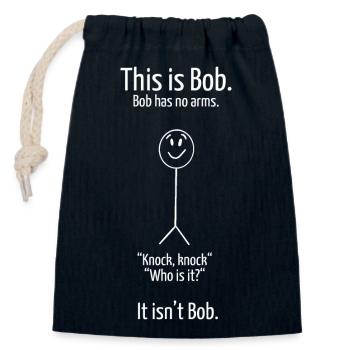 Das ist Bob - Verschließbarer Geschenkbeutel aus Baumwolle (14x20cm) - Navy - Vorne