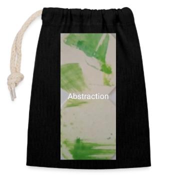 Abstract Painting Acid Color - Closable cotton gift bag (14x20cm) - black - Front