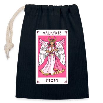 Walküre Mama Wikingerkarte - Verschließbarer Geschenkbeutel aus Baumwolle (14x20cm) - Navy - Vorne