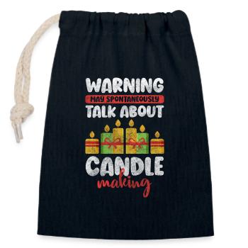 Candle Maker Romance Lights - Closable cotton gift bag (14x20cm) - navy - Front
