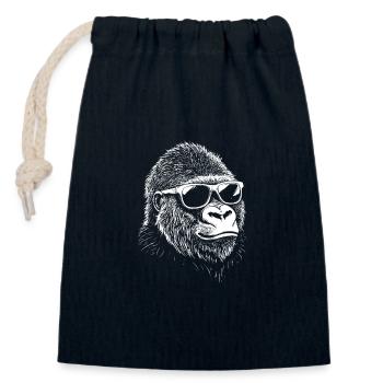 Cool Gorilla Lunettes de soleil Singe d’été Graphique - Sac cadeau en coton avec cordon (14 x 20 cm) - bleu marine - Devant
