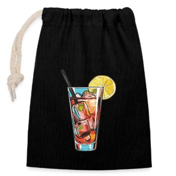 Lemonade Drink - Closable cotton gift bag (14x20cm) - black - Front