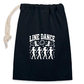 Danseuse en ligne à la suite Danse en ligne mon hobby - Sac cadeau en coton avec cordon (14 x 20 cm) - bleu marine - Devant