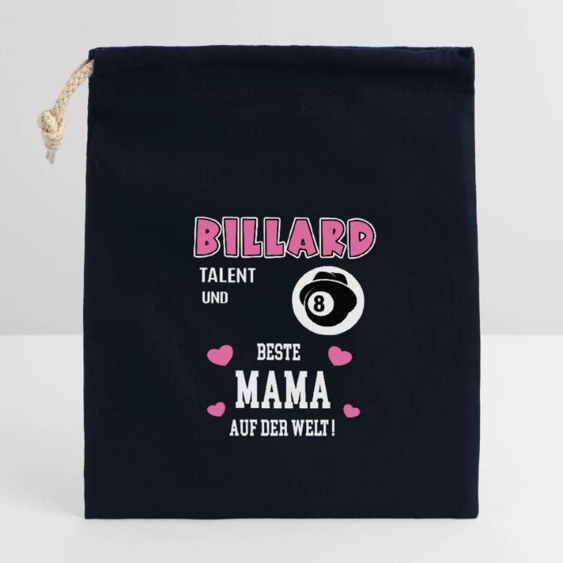 Billard Beste Mama Mutter Muttertag Geburtstag Verschließbarer Geschenkbeutel aus Baumwolle (14x20cm)