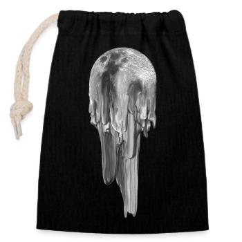 melting moon scoop of smudge cream - Closable cotton gift bag (14x20cm) - black - Front
