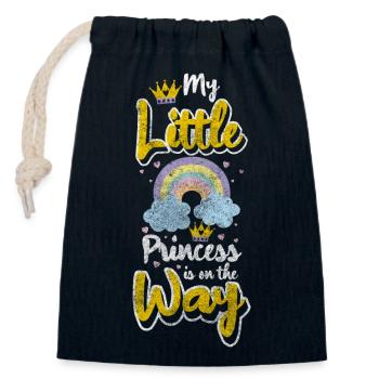 Pregnancy Parents - Closable cotton gift bag (14x20cm) - navy - Front
