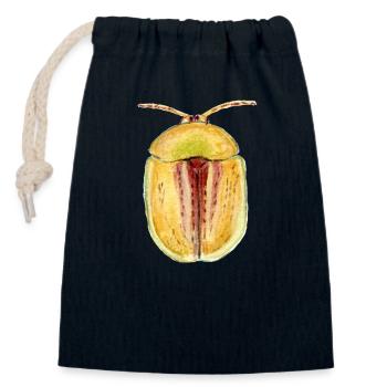 Report tortoiseshell beetles - Closable cotton gift bag (14x20cm) - navy - Front