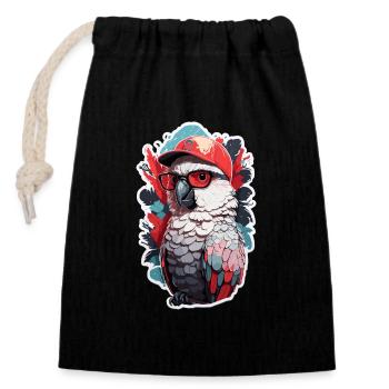 Cockatoos Parrot Cool Sunglasses Casquette de baseball - Sac cadeau en coton avec cordon (14 x 20 cm) - noir - Devant