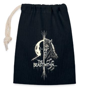 The Beast Within - Dark Werewolf Shirt - Closable cotton gift bag (14x20cm) - navy - Front