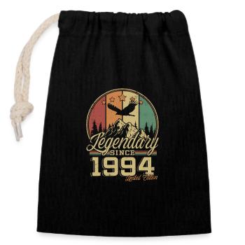Legendary Since 1994 Vintage Birthday Gift - Closable cotton gift bag (14x20cm) - black - Front