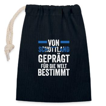 Schotten Schottisch Schottland - Verschließbarer Geschenkbeutel aus Baumwolle (14x20cm) - Navy - Vorne