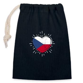 Tschechen Tschechisch Tschechien - Verschließbarer Geschenkbeutel aus Baumwolle (14x20cm) - Navy - Vorne