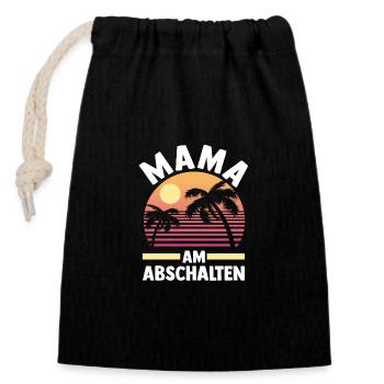 Holiday Holidaymaker Mother Mom - Closable cotton gift bag (14x20cm) - black - Front
