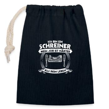 Tischler Zimmermann Schreiner - Verschließbarer Geschenkbeutel aus Baumwolle (14x20cm) - Navy - Vorne