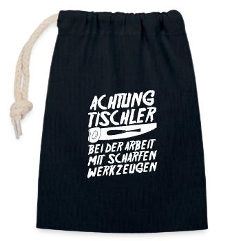 Schreiner Zimmermann Tischler - Verschließbarer Geschenkbeutel aus Baumwolle (14x20cm) - Navy - Vorne