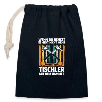 Schreiner Zimmermann Tischler - Verschließbarer Geschenkbeutel aus Baumwolle (14x20cm) - Navy - Vorne