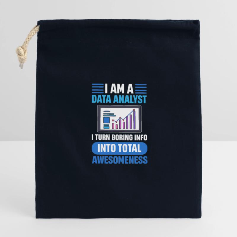 Data Engineer Data Processing Data Science Closable cotton gift bag (14x20cm)