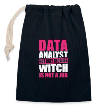 Geek Data Collector Datenanalyse Datenwissenschaft - Verschließbarer Geschenkbeutel aus Baumwolle (14x20cm) - Navy - Vorne