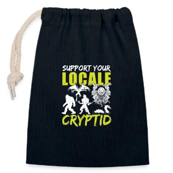 UFO Fantasy Cryptid Unterstützt den lokale Cryptid - Verschließbarer Geschenkbeutel aus Baumwolle (14x20cm) - Navy - Vorne