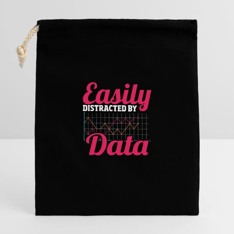 Data Entry Analyst Data Engineer Data Closable cotton gift bag (14x20cm)