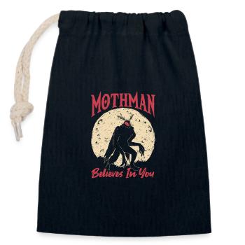 Cryptid Monster Mothman glaubt an dich - Verschließbarer Geschenkbeutel aus Baumwolle (14x20cm) - Navy - Vorne