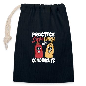 Spice Lunch Spices Sauce - Closable cotton gift bag (14x20cm) - navy - Front
