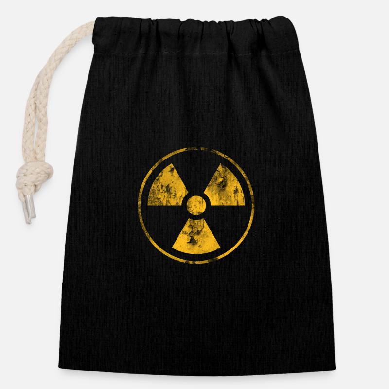 Nuclear Vintage - Verschließbarer Geschenkbeutel aus Baumwolle (14x20cm) - Schwarz