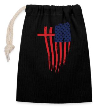 Équipe Jésus-Christ Christianisme Religion Christ - Sac cadeau en coton avec cordon (14 x 20 cm) - noir - Devant