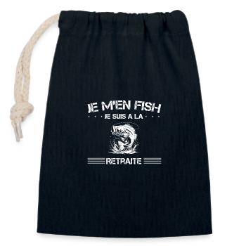 Es ist mir egal, ich bin im Ruhestand - Verschließbarer Geschenkbeutel aus Baumwolle (14x20cm) - Navy - Vorne