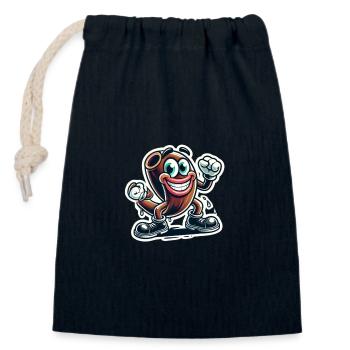 Skurriler Gummischlauch Cartoon AufkleberSkurriler Gummi H - Verschließbarer Geschenkbeutel aus Baumwolle (14x20cm) - Navy - Vorne