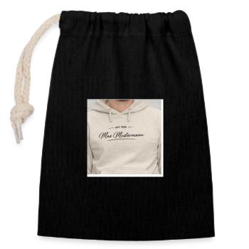 John Doe Vintage Hoodie - Closable cotton gift bag (14x20cm) - black - Front