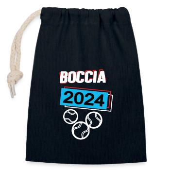 Boccia 2024 Turnier Boule Bocciaspieler Spiel - Verschließbarer Geschenkbeutel aus Baumwolle (14x20cm) - Navy - Vorne