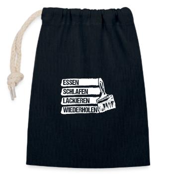 Autolackierer Fahrzeuglackierer Lackierer - Verschließbarer Geschenkbeutel aus Baumwolle (14x20cm) - Navy - Vorne