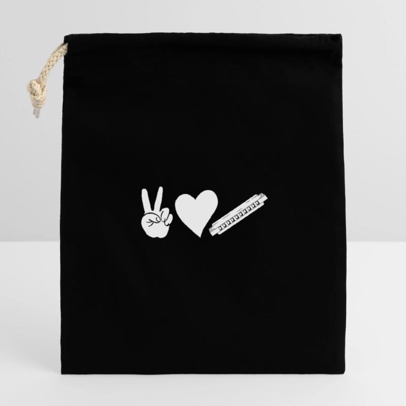 Harmonica Harmonica Closable cotton gift bag (14x20cm)