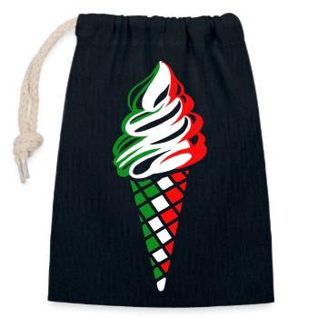 italienisches Eis - Verschließbarer Geschenkbeutel aus Baumwolle (14x20cm) - Navy - Vorne