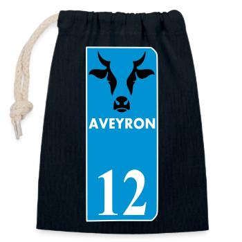 Aveyron - Verschließbarer Geschenkbeutel aus Baumwolle (14x20cm) - Navy - Vorne