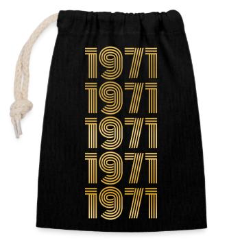 19 - Closable cotton gift bag (14x20cm) - black - Front