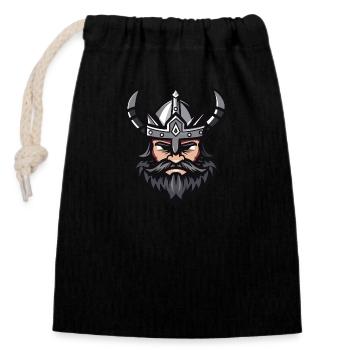 Viking Valhalla - Closable cotton gift bag (14x20cm) - black - Front