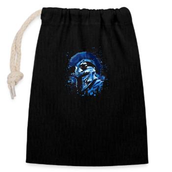 Spartan Helmet Sparta - Closable cotton gift bag (14x20cm) - black - Front