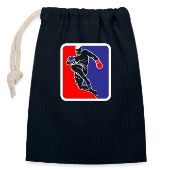 Martial Arts Fighter Kickboxing Logo Colors changeable - Closable cotton gift bag (14x20cm) - navy - Front