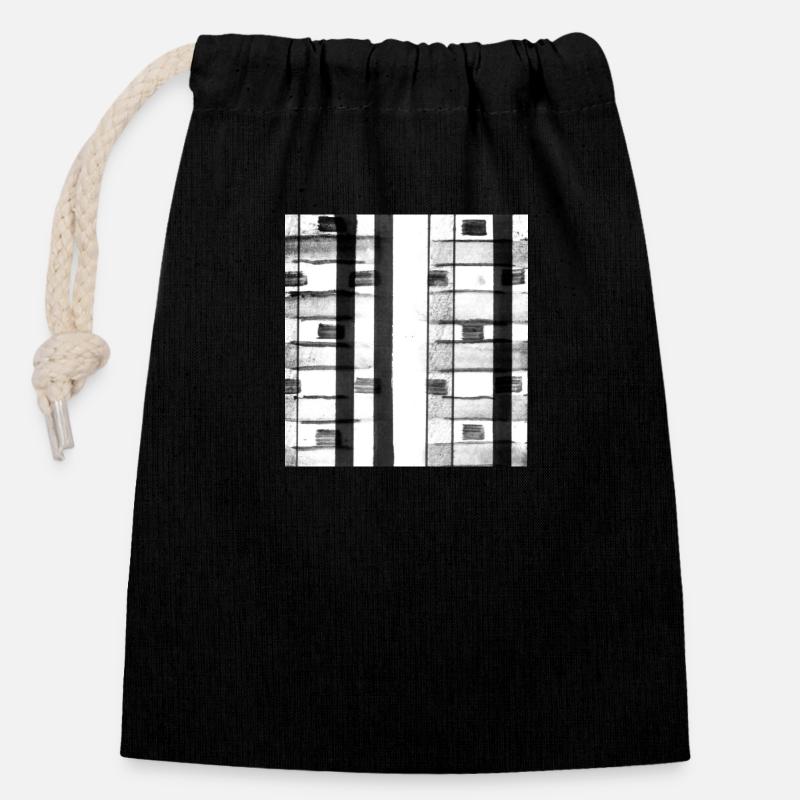 Reason/1 - Closable cotton gift bag (14x20cm) - black