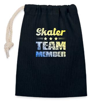 Skater Team - Closable cotton gift bag (14x20cm) - navy - Front