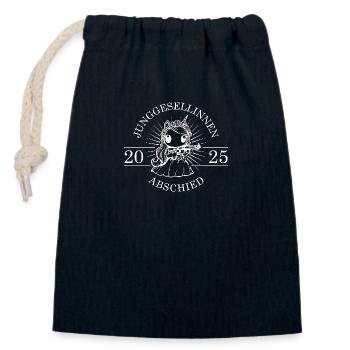 Hen Party 2025 Unicorn - Closable cotton gift bag (14x20cm) - navy - Front