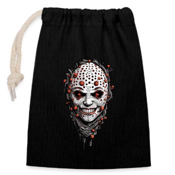 Gruseliges Halloween Trypophobie Horror Design - Verschließbarer Geschenkbeutel aus Baumwolle (14x20cm) - Schwarz - Vorne