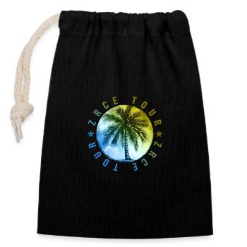 Vacances à Zrce Tour - Sac cadeau en coton avec cordon (14 x 20 cm) - noir - Devant